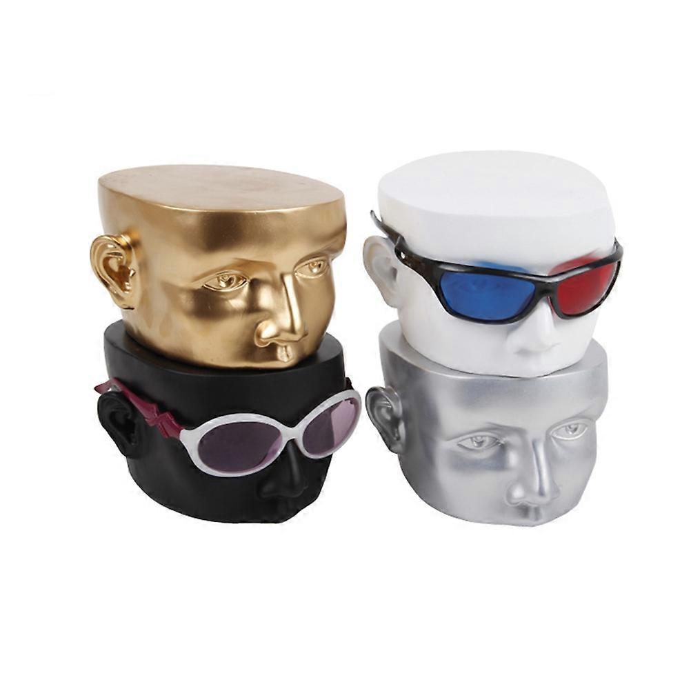 1Pcs Resin Head Model Portrait Jewelry Frame for Holding Hats White