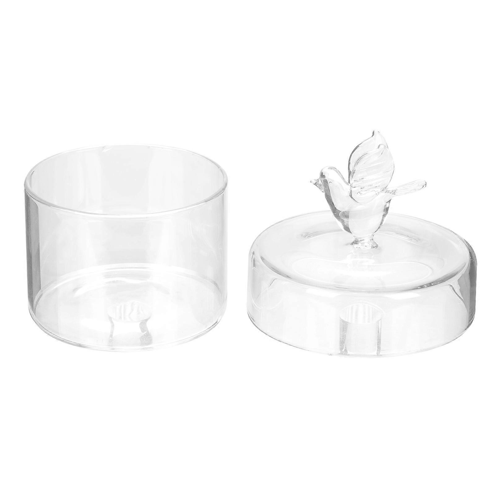 Mini Cake Plate with Lid for Home 3Pcs Transparent Glass Dessert Display