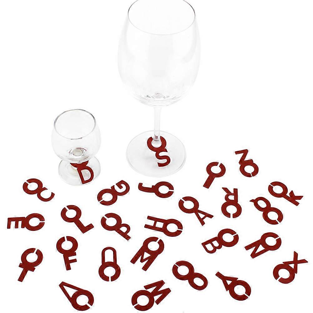 52Pcs Creative Wine Identifier Drinking Cup Sign Silicone Markers For Cocktail Hours Assorted Color Non-Slip Glass Labels
