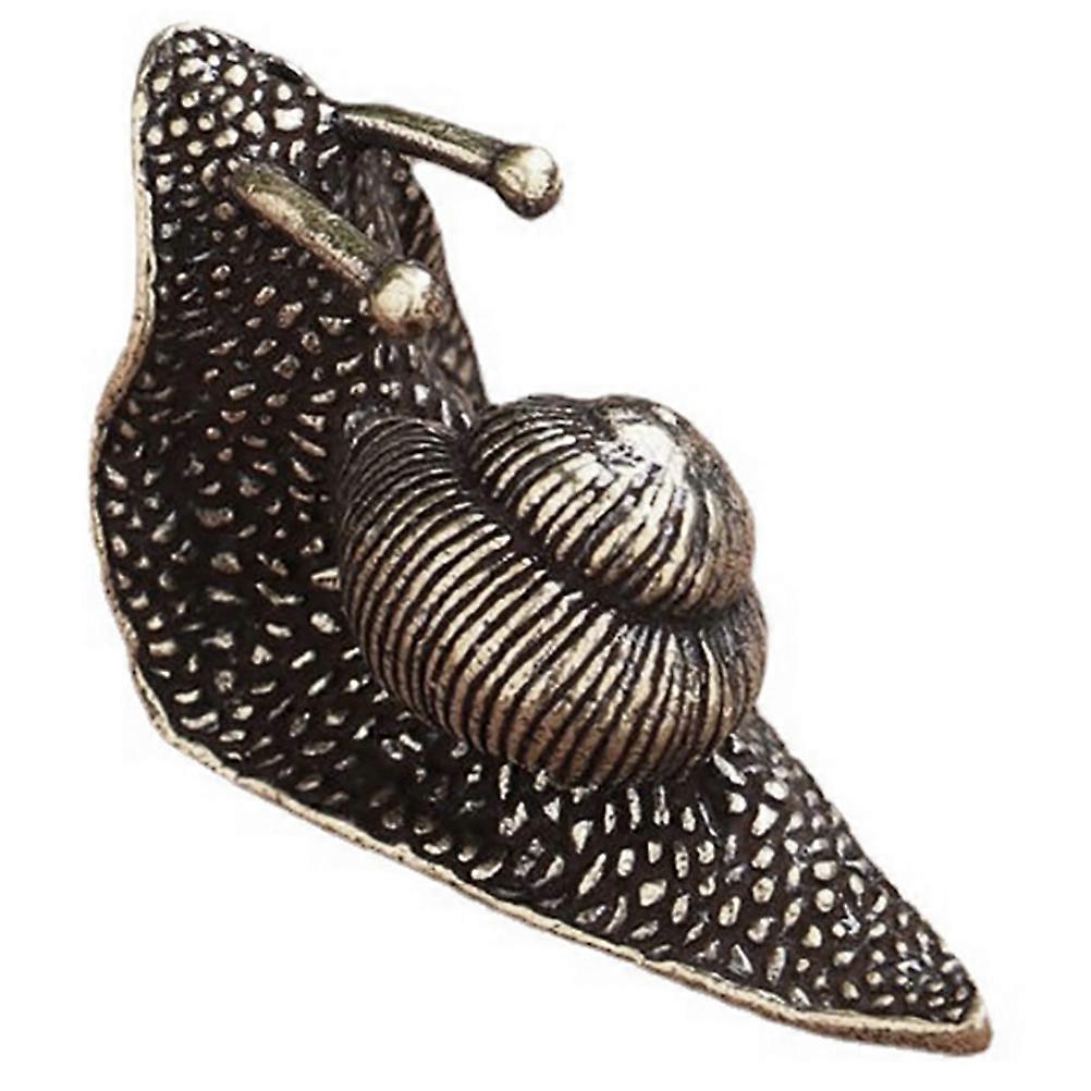 Decorative Brass Snail Statue for Tea Room Use 4Pcs Golden Figurines