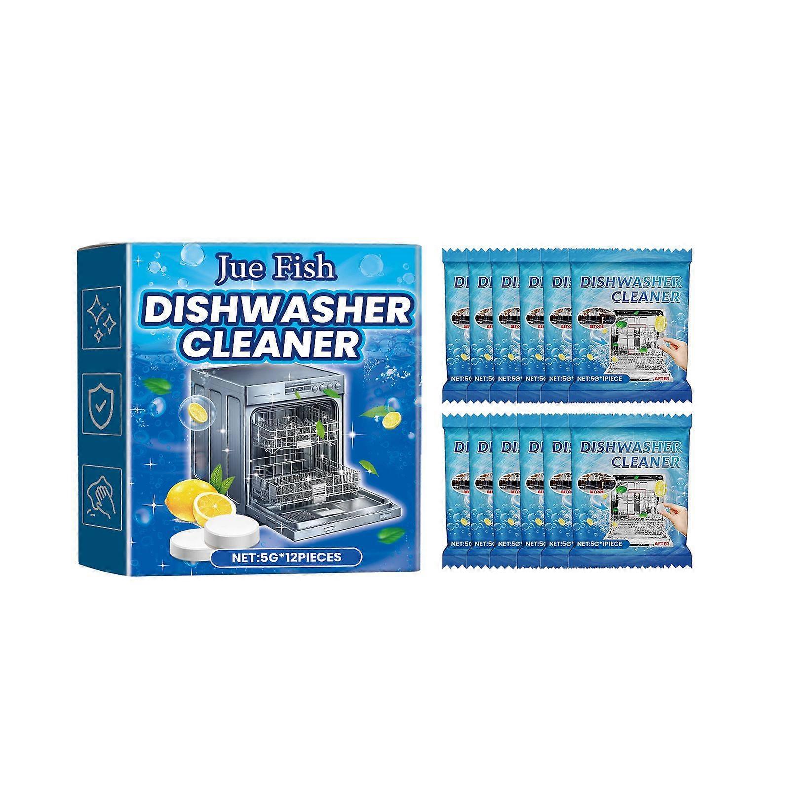 Dishwasher cleaning effervescent tablets for kitchenware cleaning heavy oil