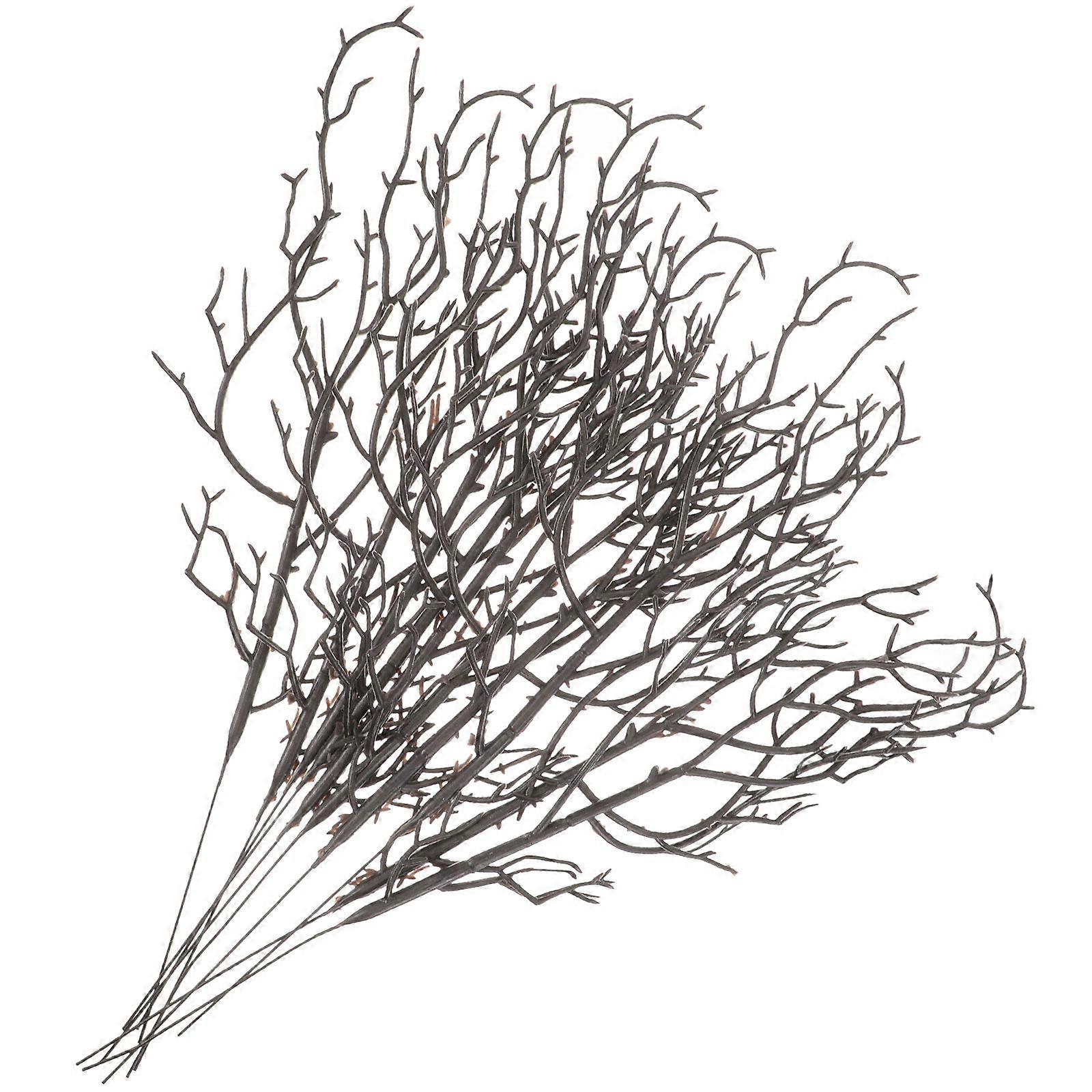Fake Dried Tree Branches 50 Pcs Branch-Like Plastic Twigs For Event Flower Arrangement 14.74x4.52in DIY Crafts