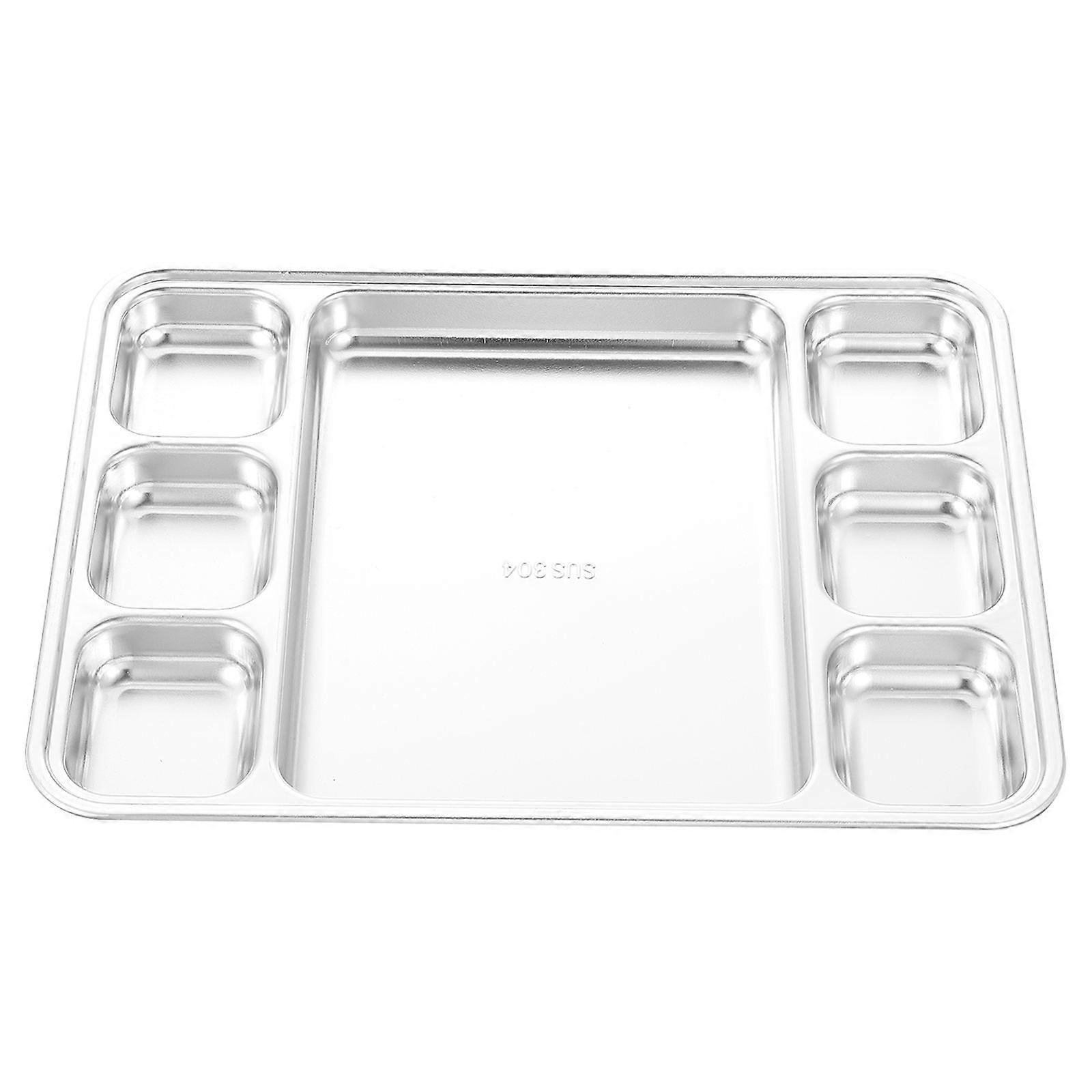 Fruit Plate Stainless Steel for Kitchen Use 8Pcs Smooth Easy-Clean Compartments