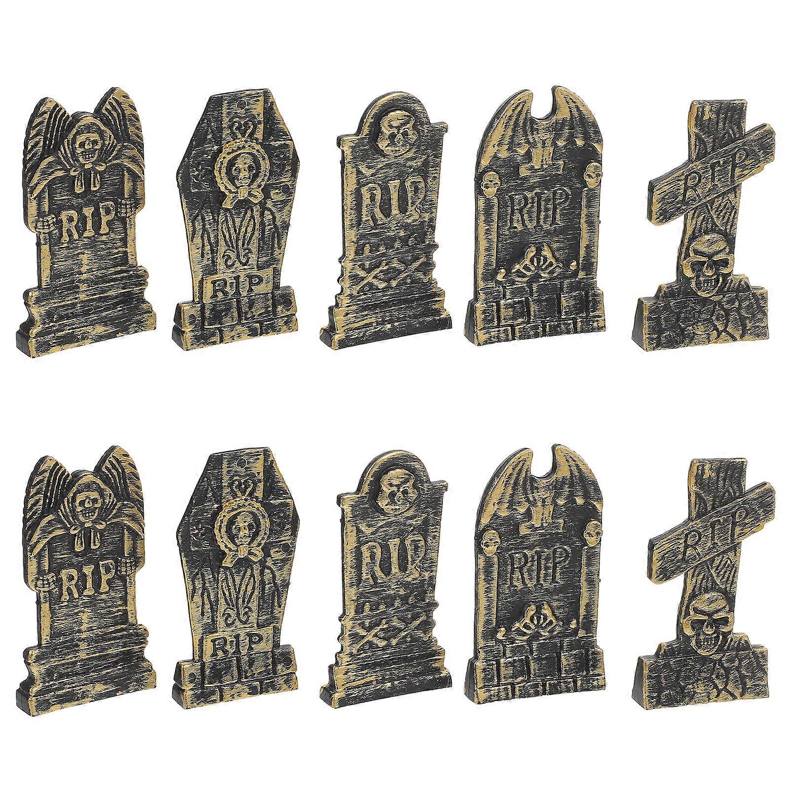 Tombstones Props 40Pcs Halloween Gravestone Model Perfect For Haunted Houses Party Create Festival Atmosphere With Small Tombstone Mixed Style