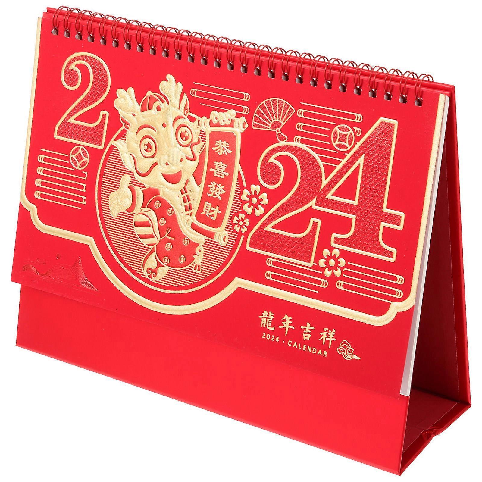 2024 Desk Calendar Paper 5Pcs for Practical Home Desk Use