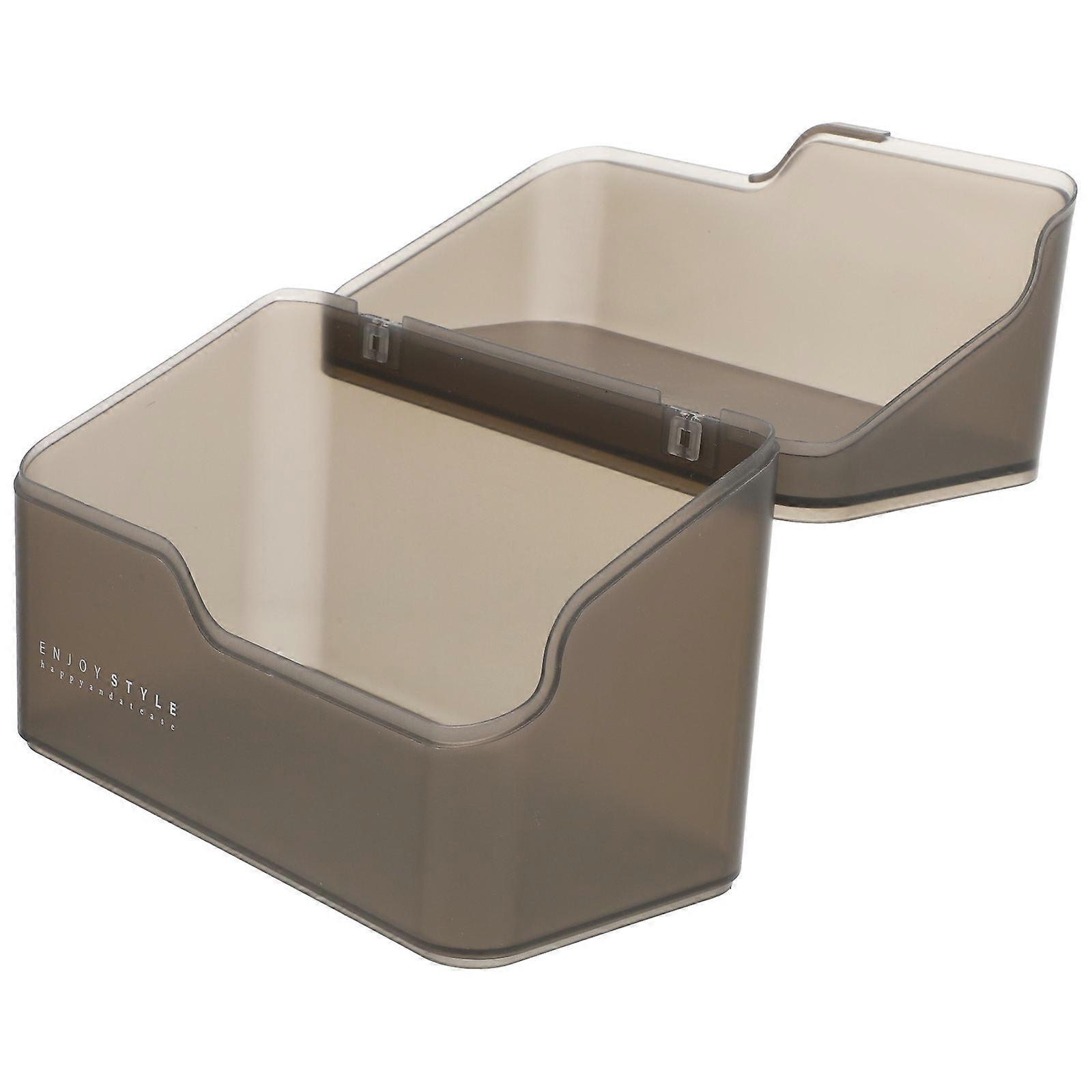Countertop Cosmetics Box For Lipstick Cream Organizer With Lid 16x11cm PP Material 1Set