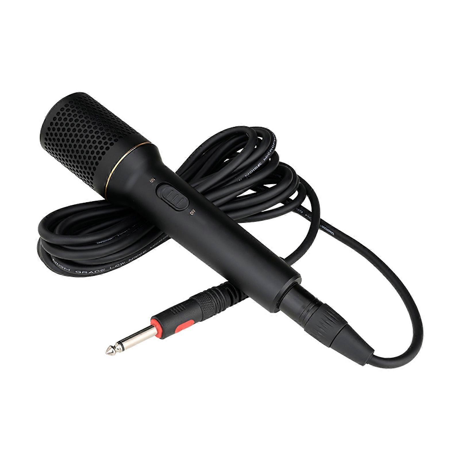 Handheld Dynamic Vocal Mic 16ft XLR Cable Black 18.5x4.5cm