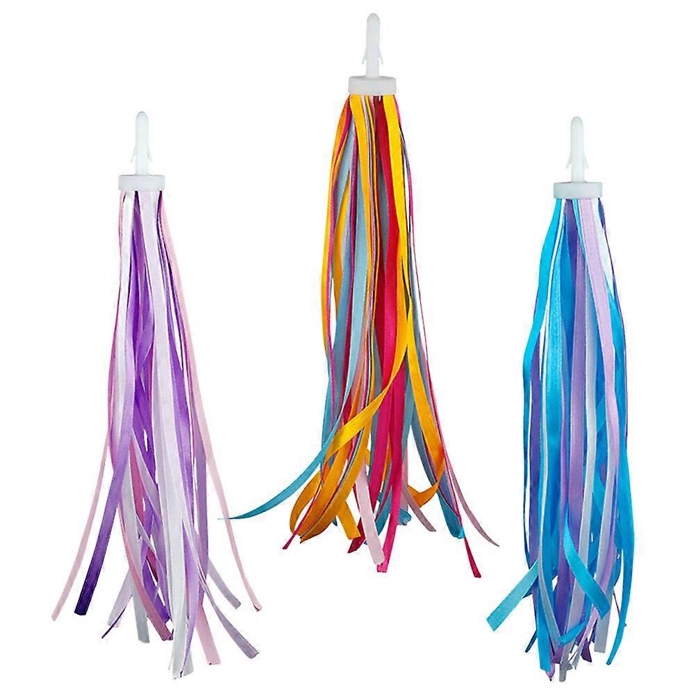 Assorted Color Bike Streamers for Bike Handlebar Tassel 9Pairs Set