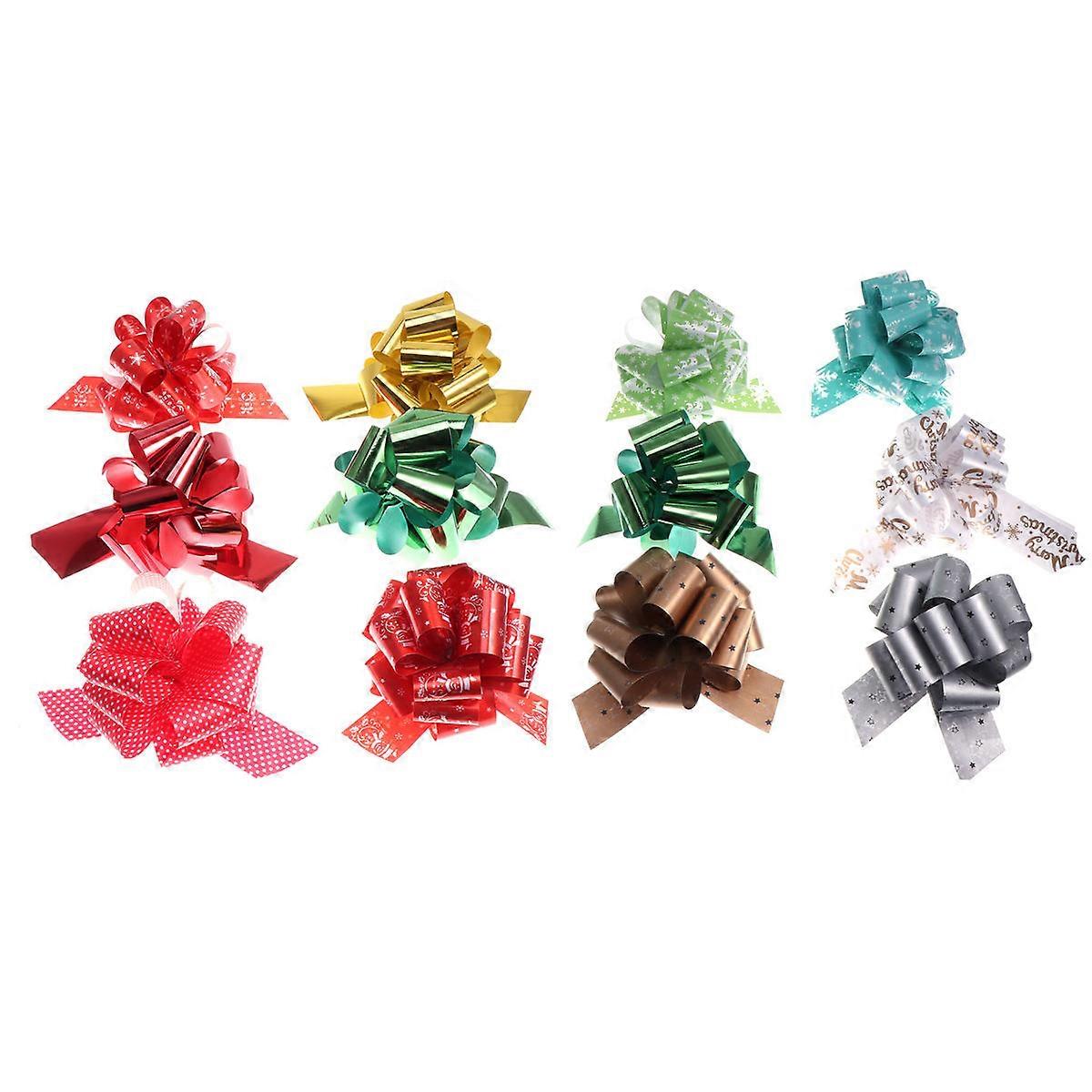 Wrapping Bows DIY Christmas Pull Bows for Decoration 108Pcs Assorted Color