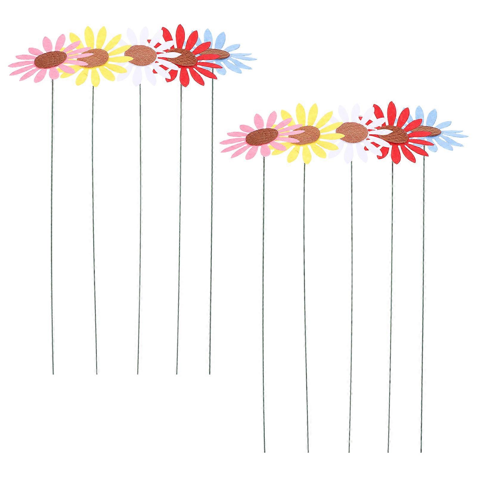 Garden Decor Daisy Flower Stake for Decorative Use 30Pcs