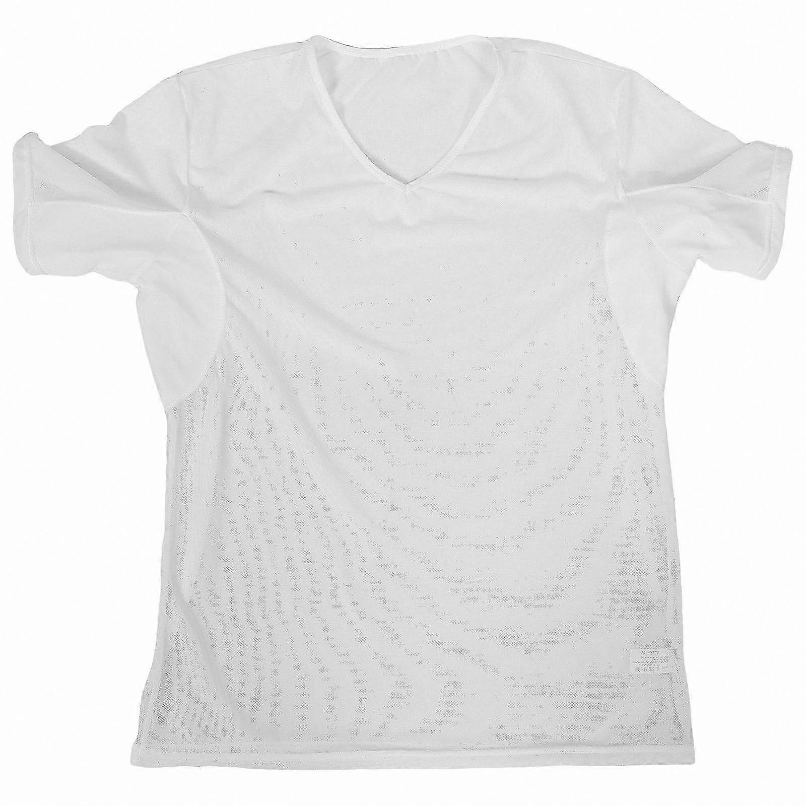 Men's Sweat Proof Undershirt with Underarm Pads, Breathable Sweat Guard T-Shirt