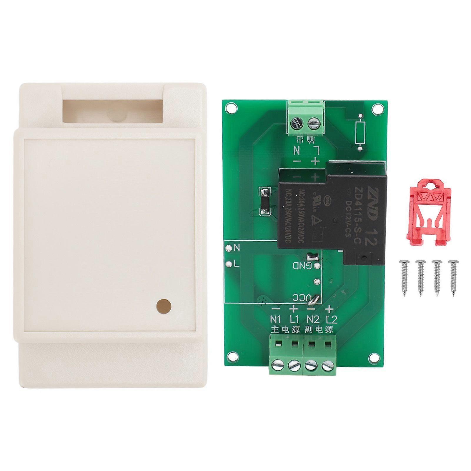 Power Automatic Switch Module Dual Power Supply Conversion Emergency Power Controller Module 12V with Matching Housing