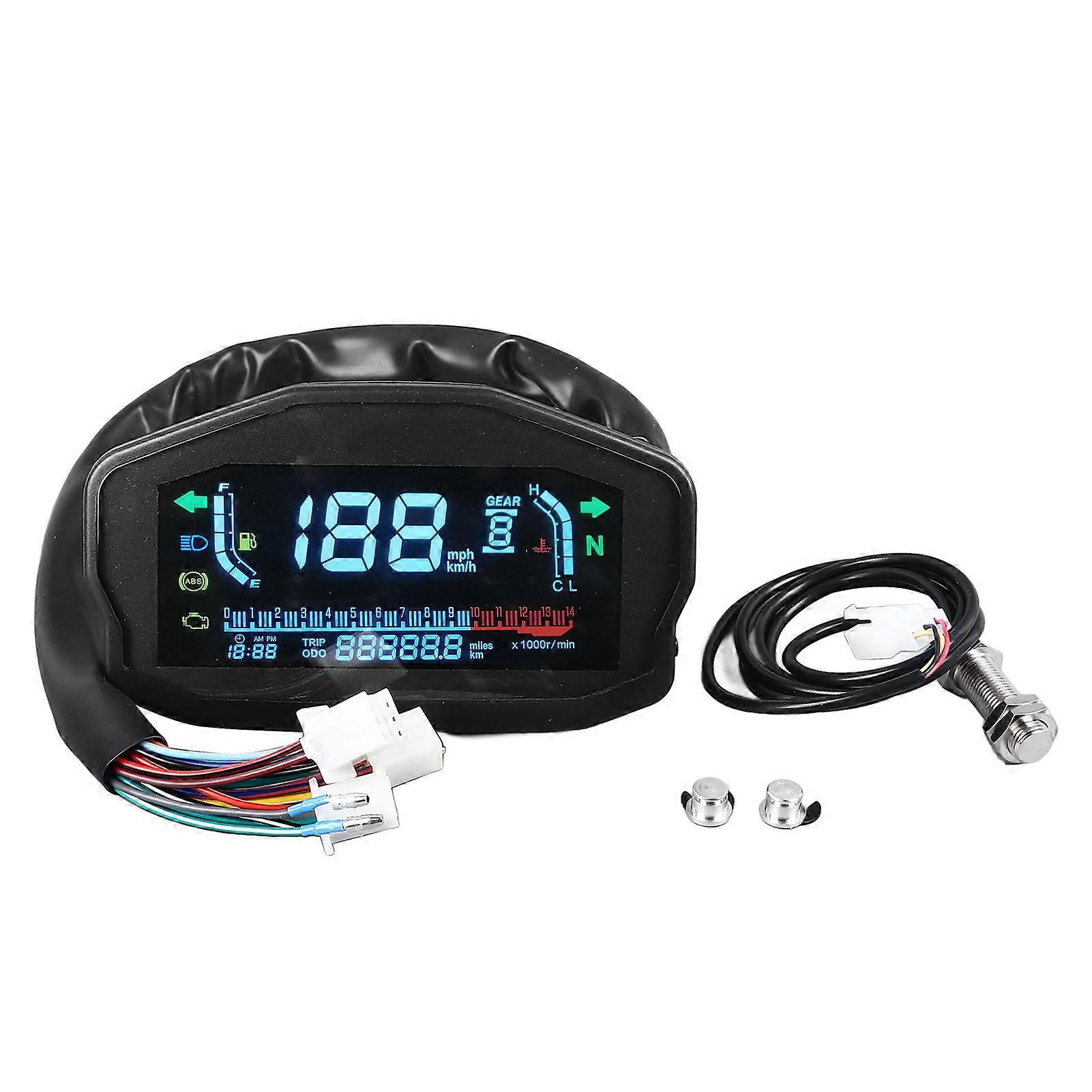 Motorcycle instrument cluster with speedometer and tachometer for Honda