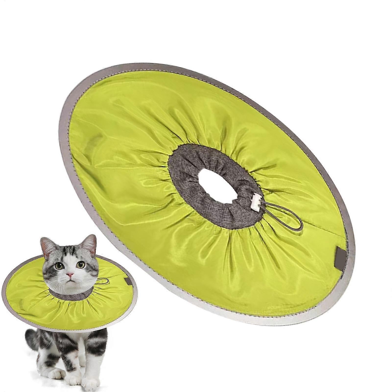 Comfy Kitten Cone Cat Recovery Collar For Wound Licking Prevention Elizabethan Collar Soft Green M Size