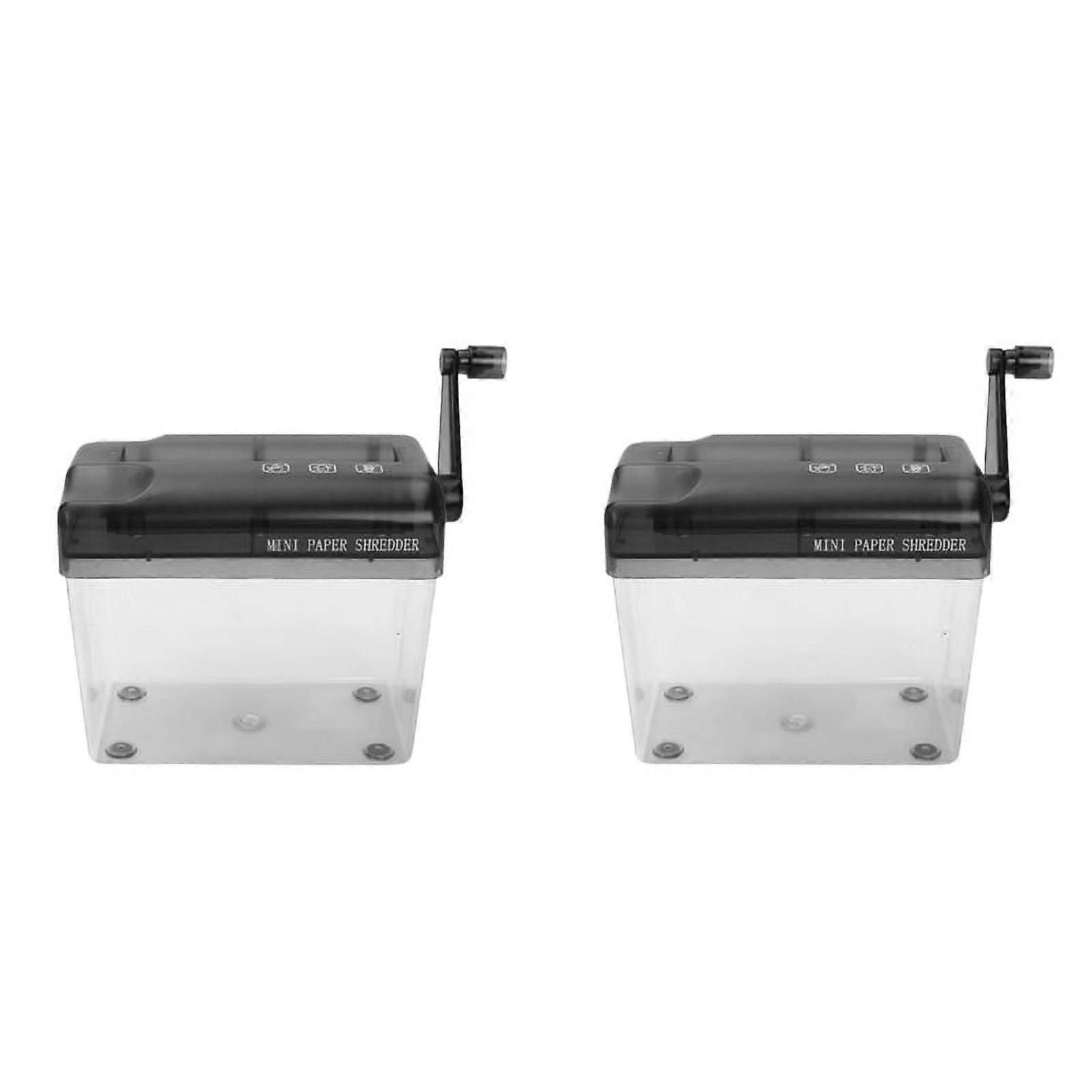 2X Mini Hand Shredder Portable Paper Shredder A6 Manual Shredder Documents Paper Cutting Tool Home Office Desktop