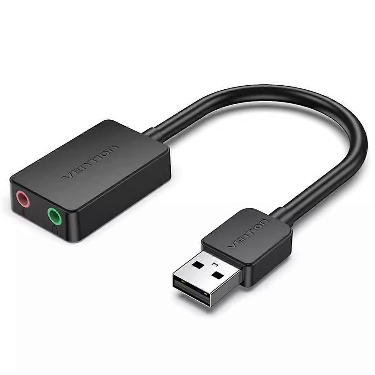  Sound Card USB to 3.5mm Audio Interface Adapter