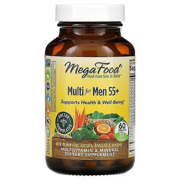 MegaFood, Men's 55+, Advanced Multivitamin, 60 Tablets