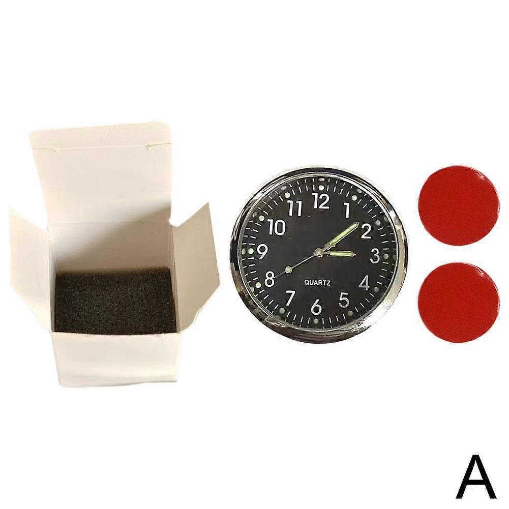 Universal Mini Car Clock Noctilucent Easy Install Stick On Dashboard Accurate Time