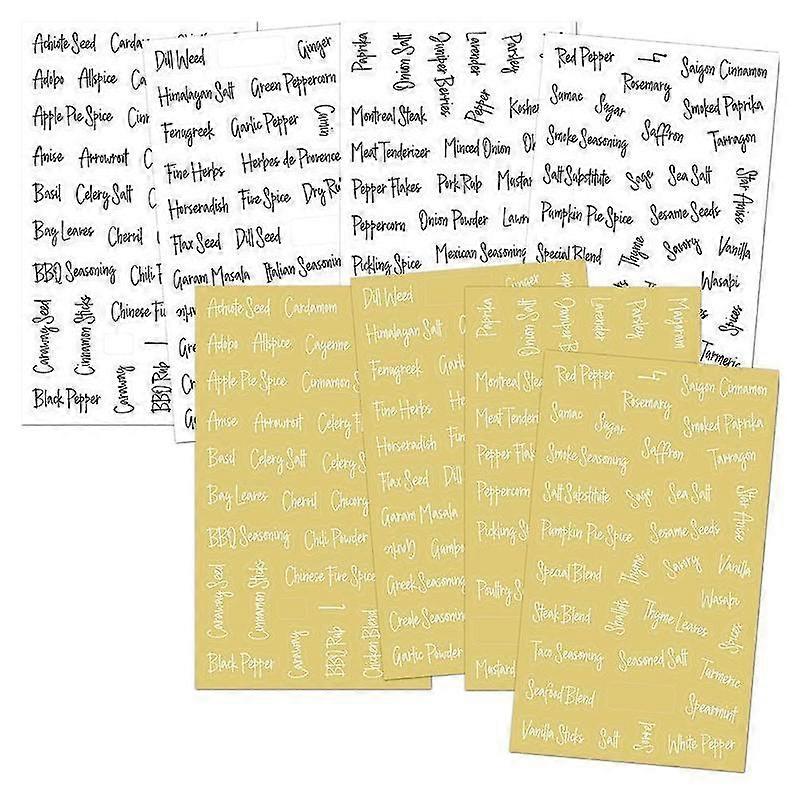 Farm Pantry Organization Stickers 274-Piece Set with Transparent PP Material for Food Storage Containers and Spice Jars