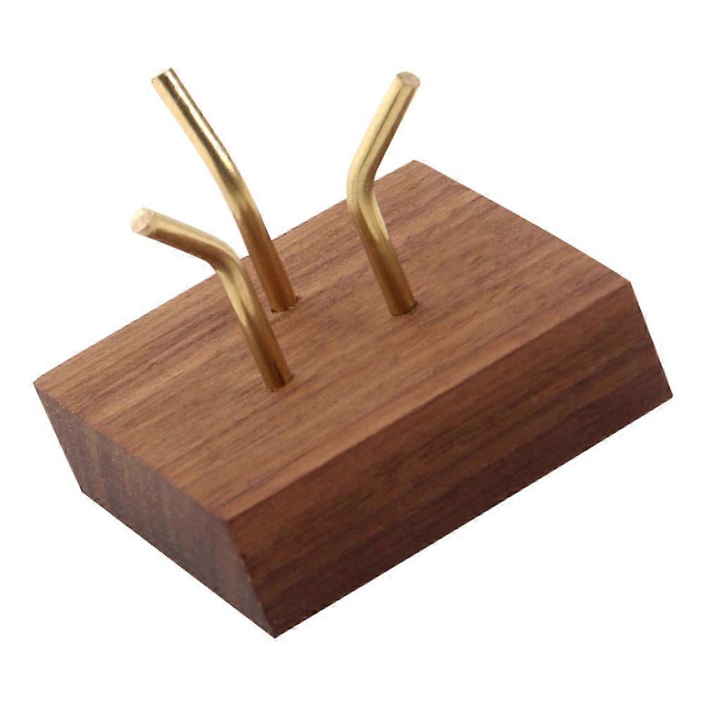 Mineral Collection Stands Multi Crystal Walnut and Copper 3Pcs Base