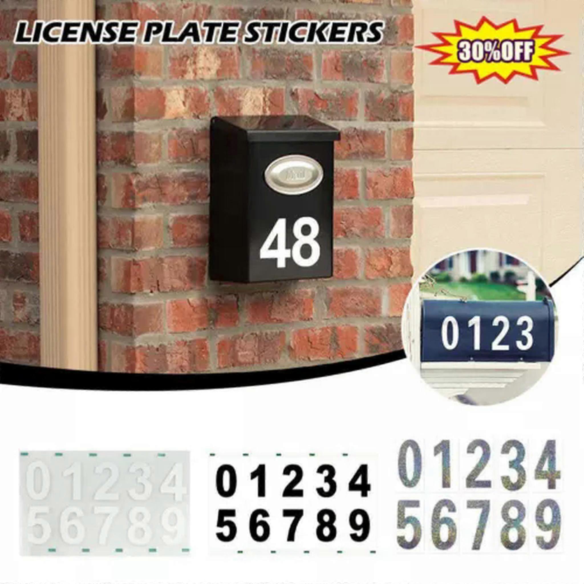 25-26 2024 New Model License Plate Number Reflective Invisible Number Sticker-Laser-3pcs 50*28.9mm