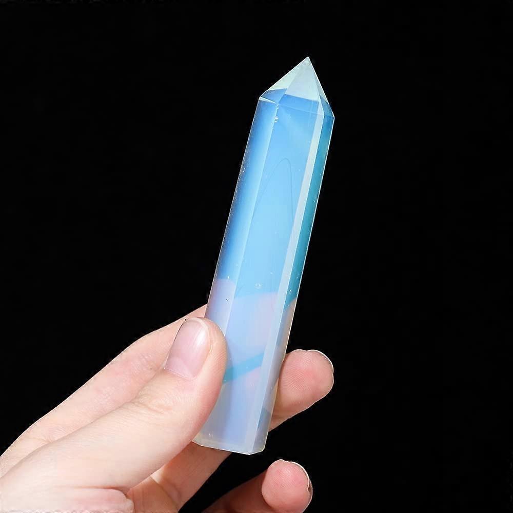 Crystal Rough Opal Hexagonal Prism Quartz Tower Decoration Size 4cm