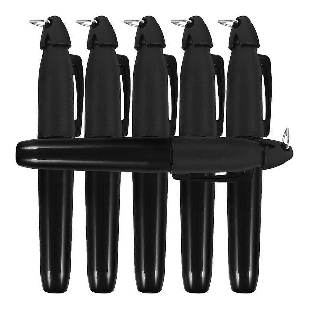 Golf Drawing Marking Pen for Golf Ball Alignment 6Pcs Black ABS Material