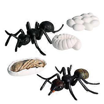 Set di modelli di formiche artificiali giocattolo per bambini per la decorazione, 10 pezzi, statuette in plastica nera