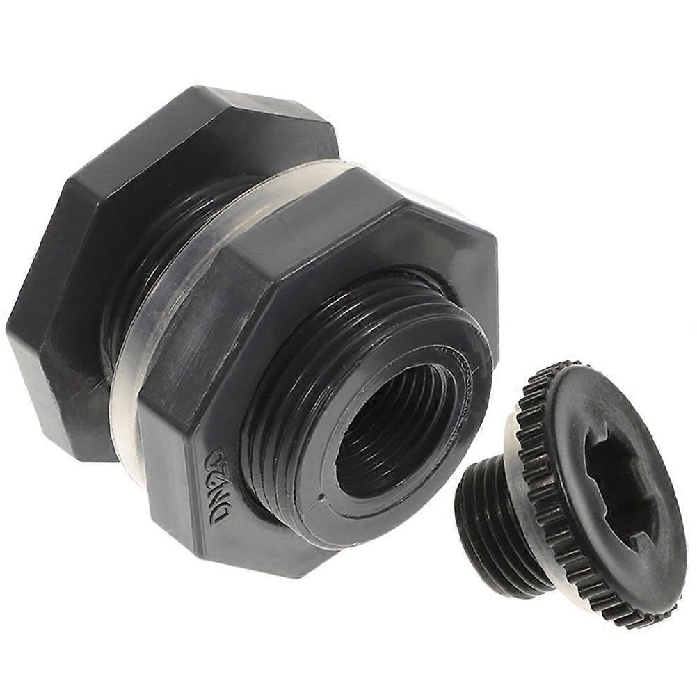Bulkhead Water Tank Connector Water Tank Connector Part Rain Bucket Connect Fitting with Plug