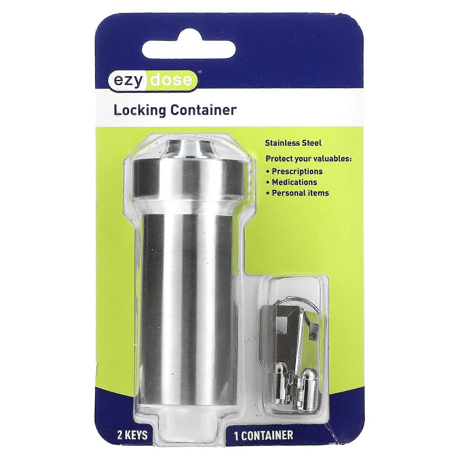 Locking Container, Stainless Steel, 3 Pieces