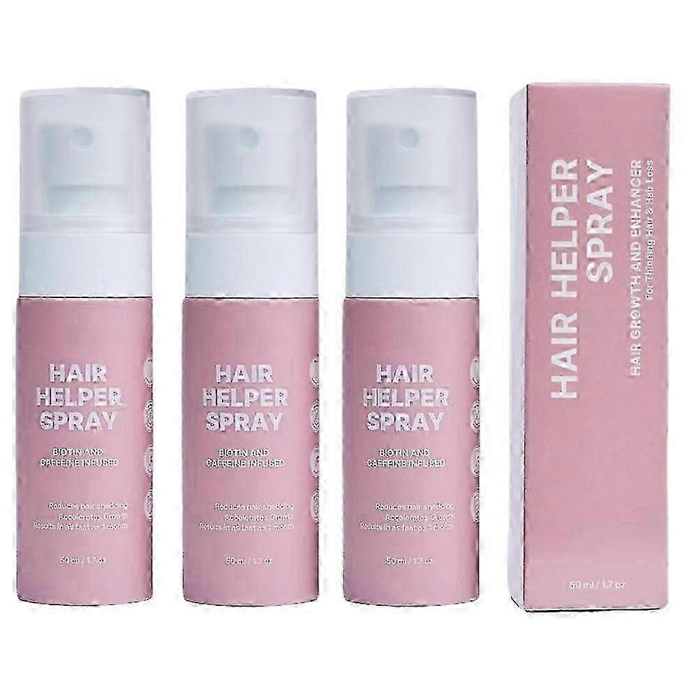 3X Spray Hair Helper, Spray do wzrostu Hair Helper, Naprawa Naturalnych Przerzedzonych Włosów, Pozwól Włosom Rosnąć I Zagęścić Dla Rzadkich Włosów 50 ml