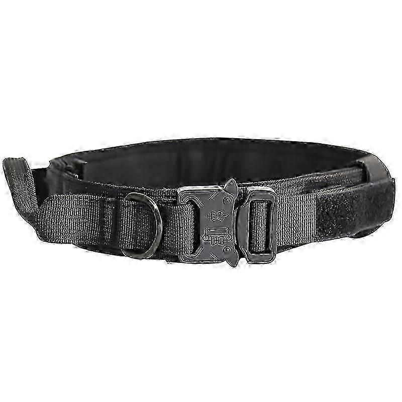 Tactical Dog Collar, Nylon Training Collar with Double Flush, Size M/L/XL for Medium & Large Dogs