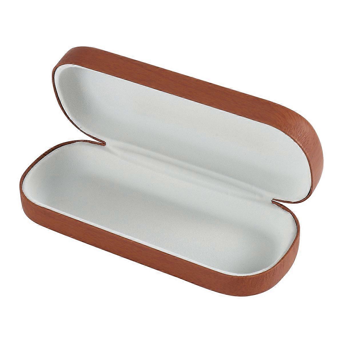 Portable Spectacle Reading Glasses Sunglasses Storage Case-Tea Brown