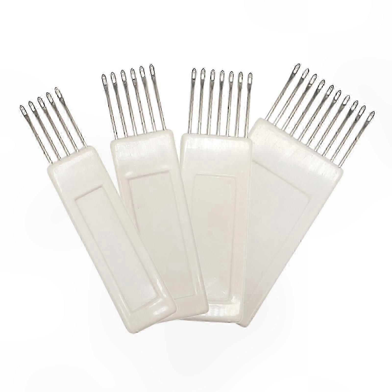 4-Pack Yarn Transfer Combs with 5/6/7/10 Needles for Sewing Machines