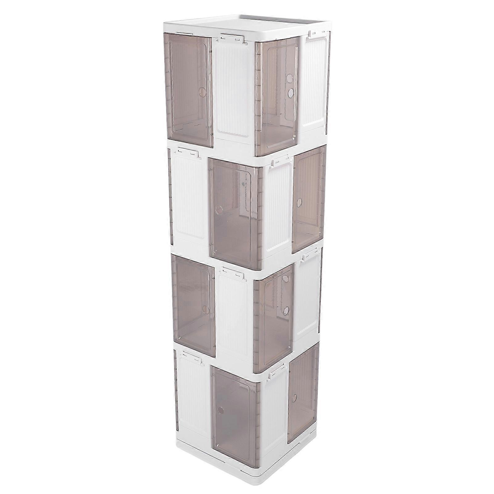 Rotating Bookshelf 360 Display Floor Standing Bookcase Storage Rack Corner Bookshelf for Small Space Bedroom Living Room 4 Tier 