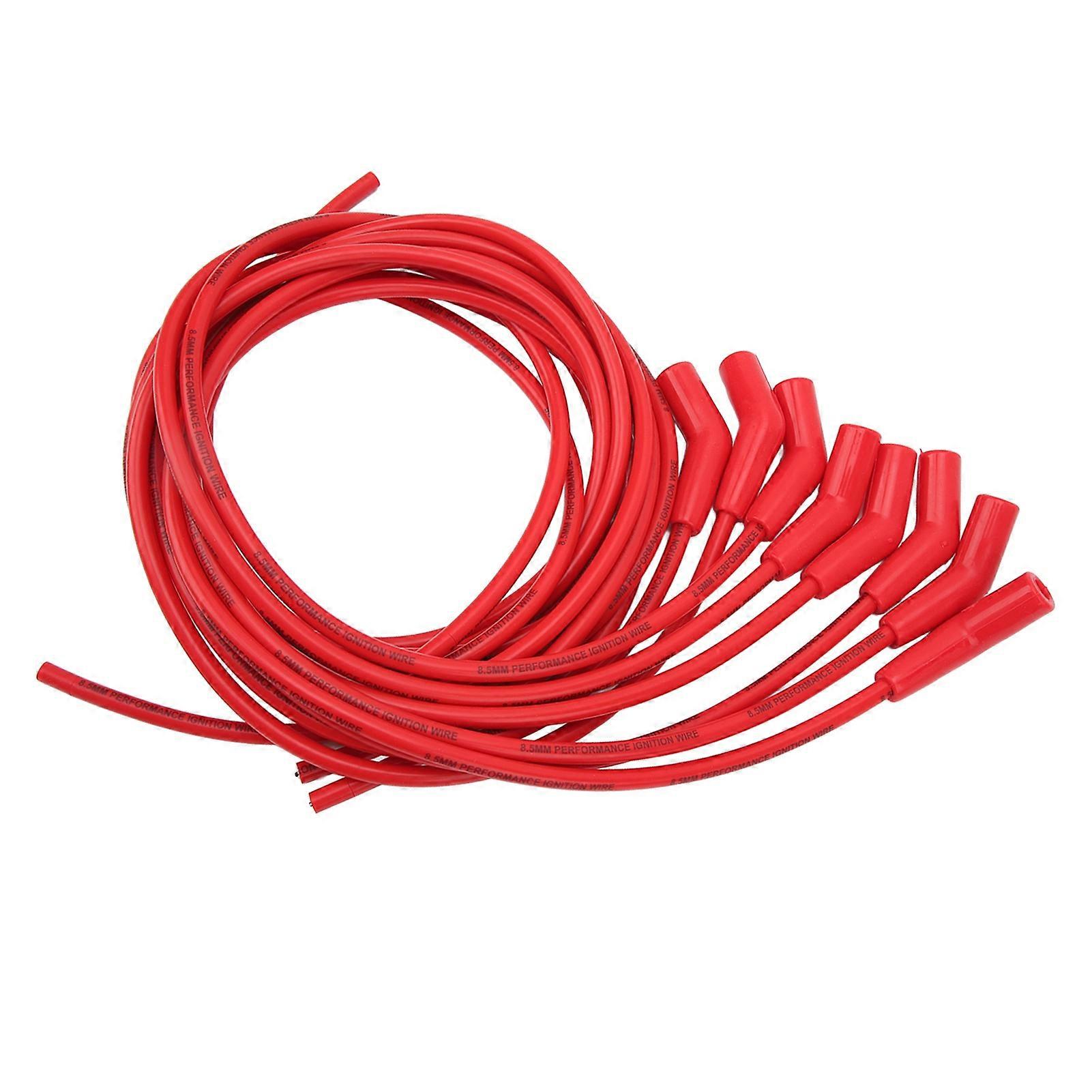 45° 135° Sparking Plug Ignition Wire Set with Dustproof Cover High Performance 8.5mm Diameter