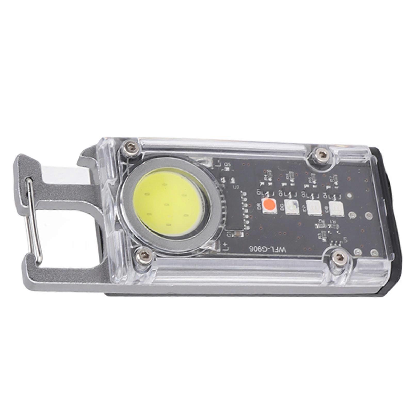 Mini COB Work Light 8 Mode Portable Rechargeable Magnetic Hook Pocket Flashlight Multifunction Bottle Opener Emergency Light 