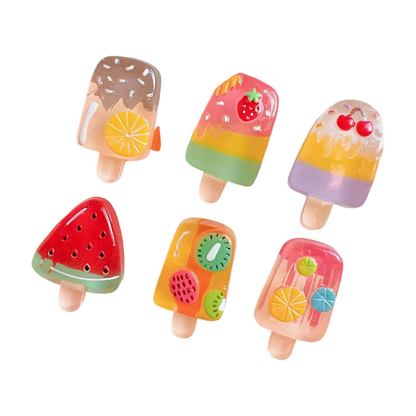 Multipurpose Fruit Ice Cream Shape Magnets Smooth Secures Hold Magnetic Sticker For Metal Surfaces Fridge Whiteboard Multicolor