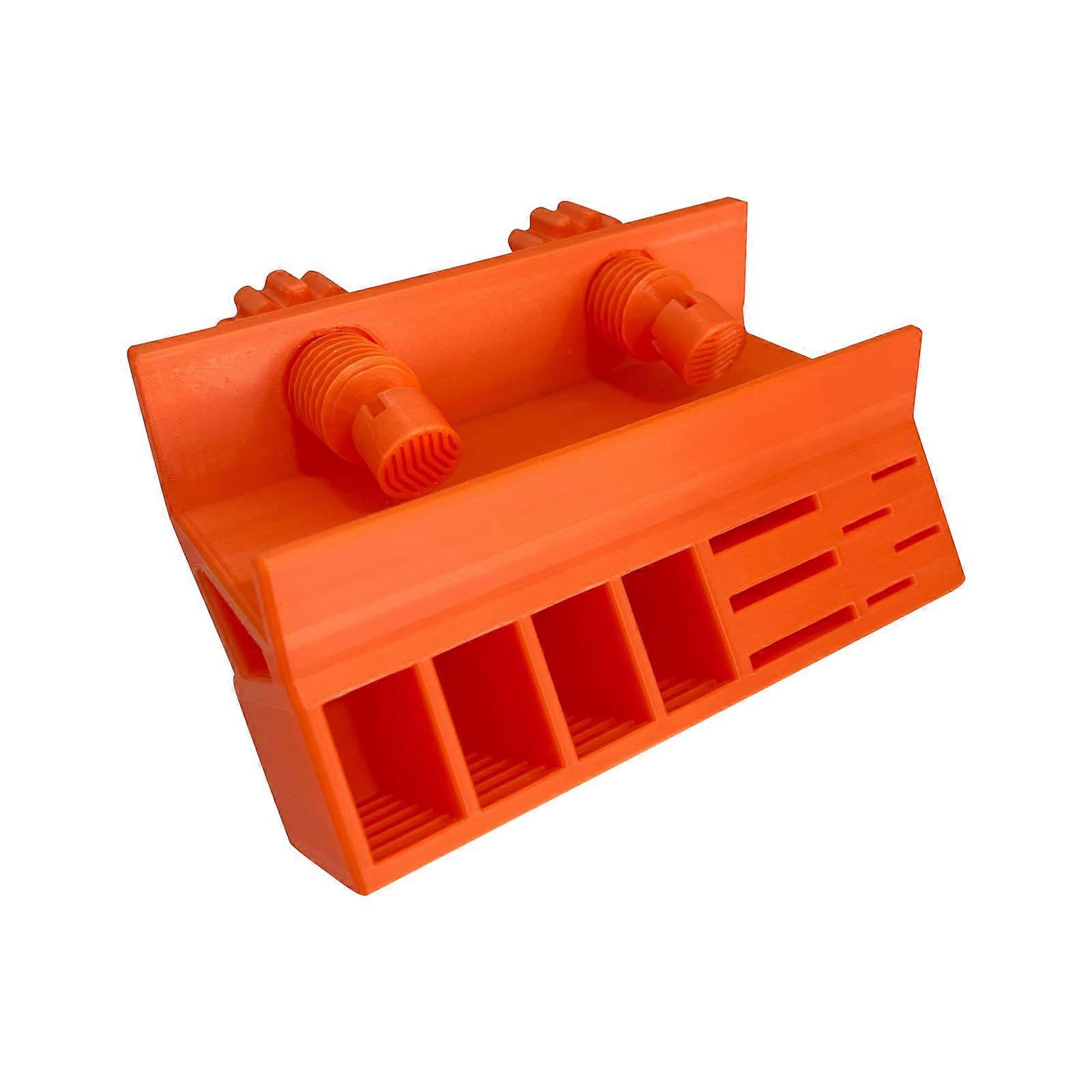 Compact Card Storage Holder Organizers With Snap Closure And Adjustable Compartments For Efficient Workspaces Management  Orange