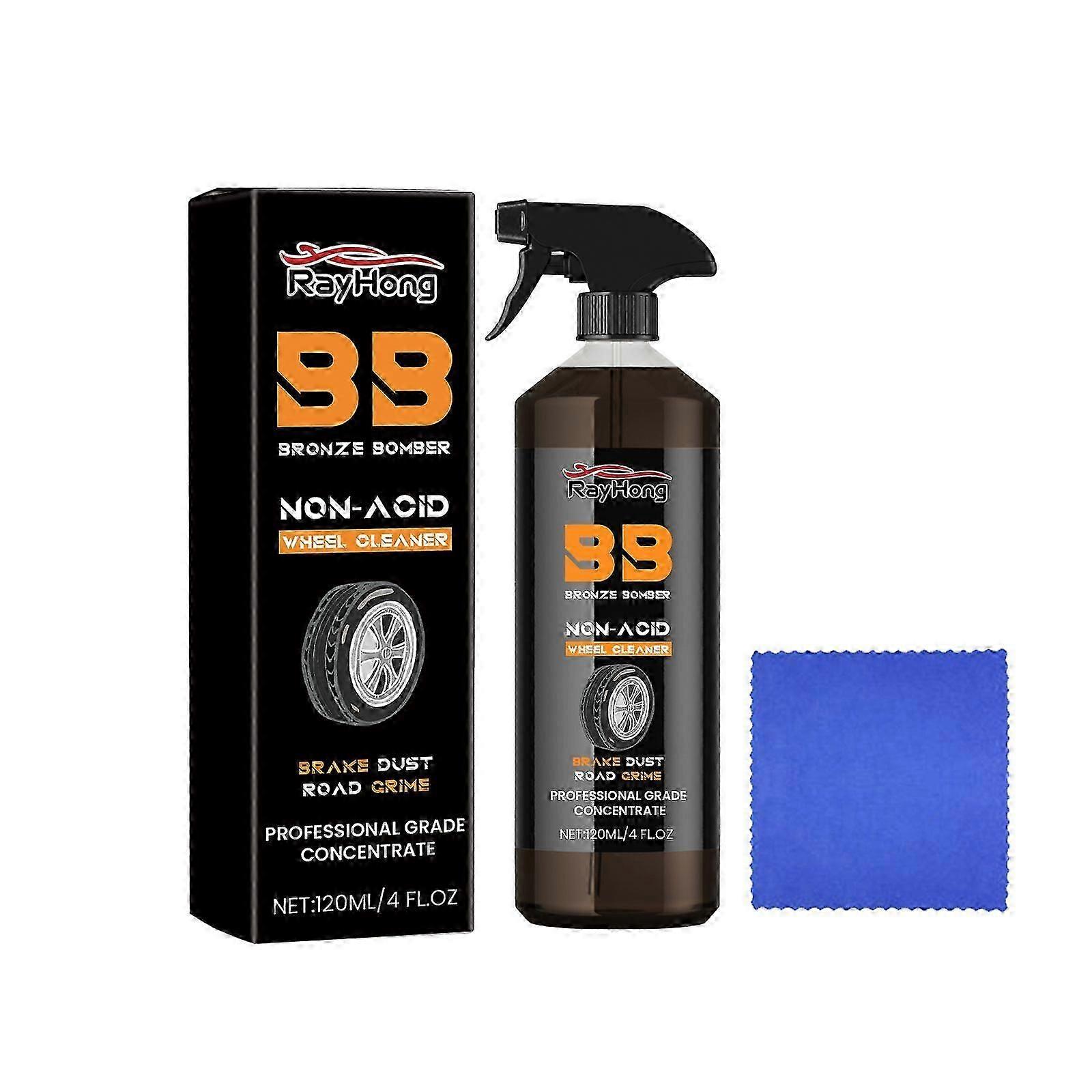 Car Wheel Cleaner - Effective Tire Stain Remover & Rust Polisher, Easy Spray & Wipe Formula