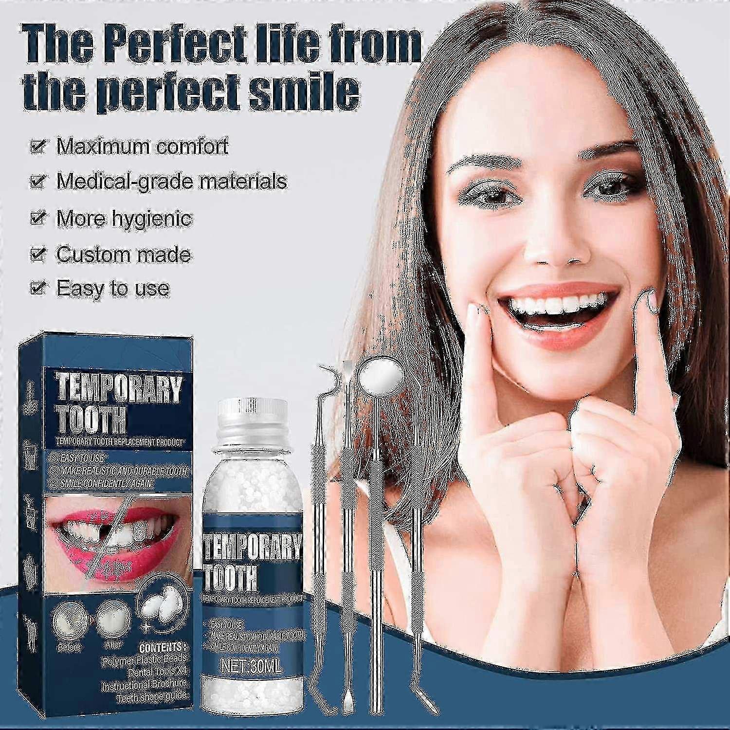Instant Tooth Replacement Kit, Repair Missing or Broken Teeth Quickly