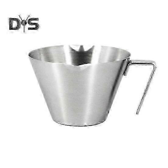 Espresso Measuring Cup Dual Scale Stainless Steel Coffee Cup with V-Shaped Spout 100ml Espresso Shots Cup with Handle Bean Weighing To