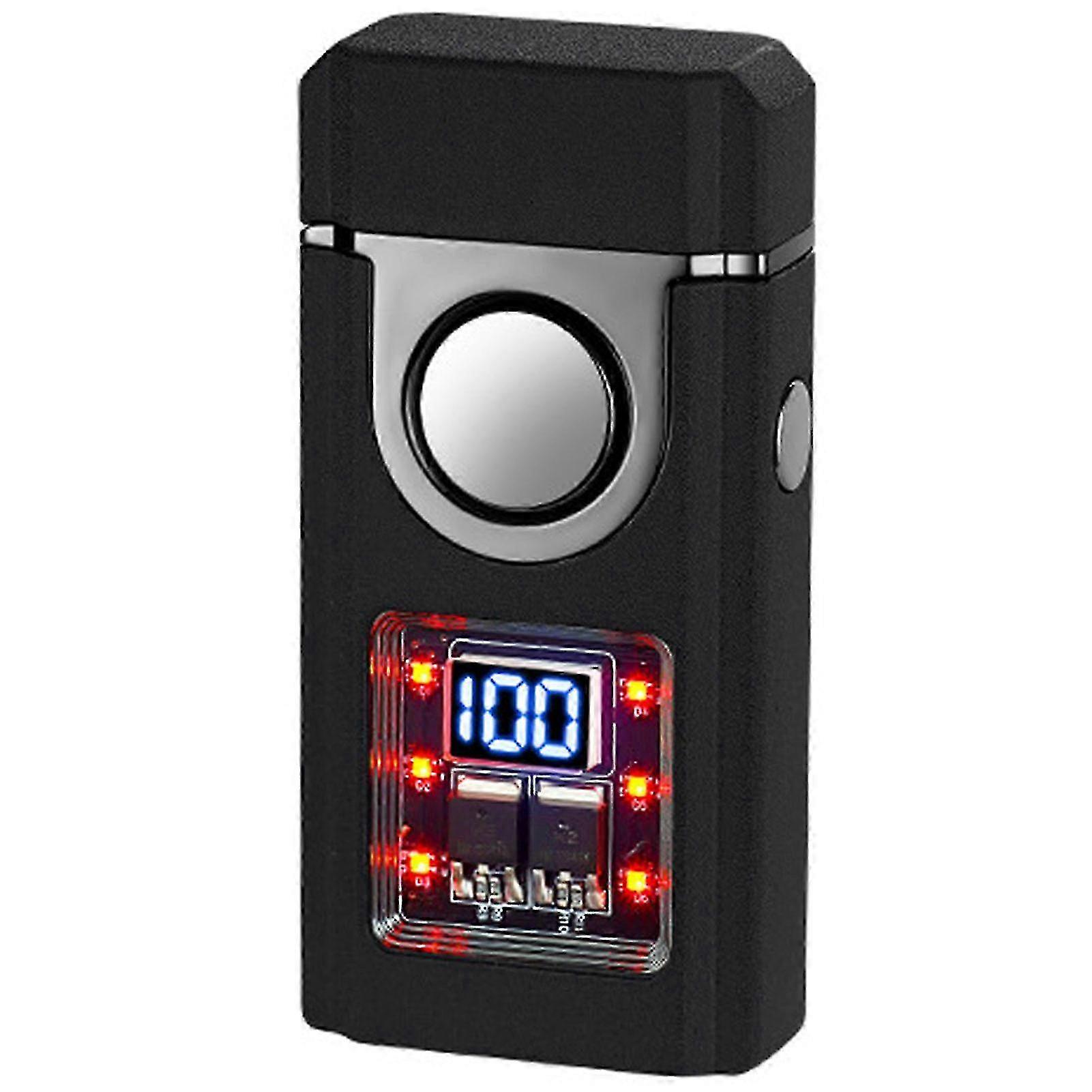 Double Fire Windproof Lighter Digital Display Intelligent Induction Direct Flames Lighter for Men Male