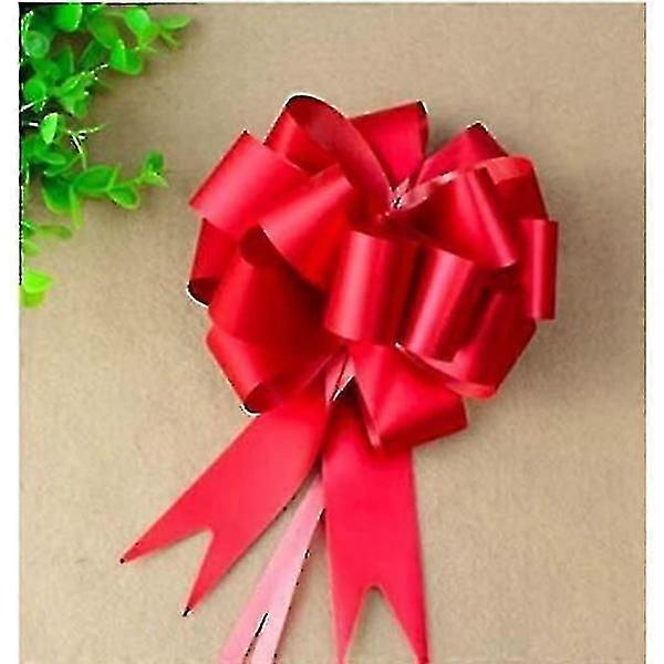 Pack of 2 Large 50mm Red Drawstring Decorations Ribbons