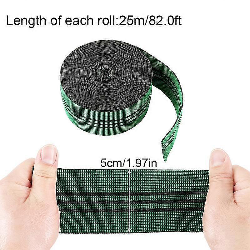 1PC Upholstery Elastic Cord Green Furniture Elastic Straps Heavy Duty Sofa Support Strapping Elastic Webbing