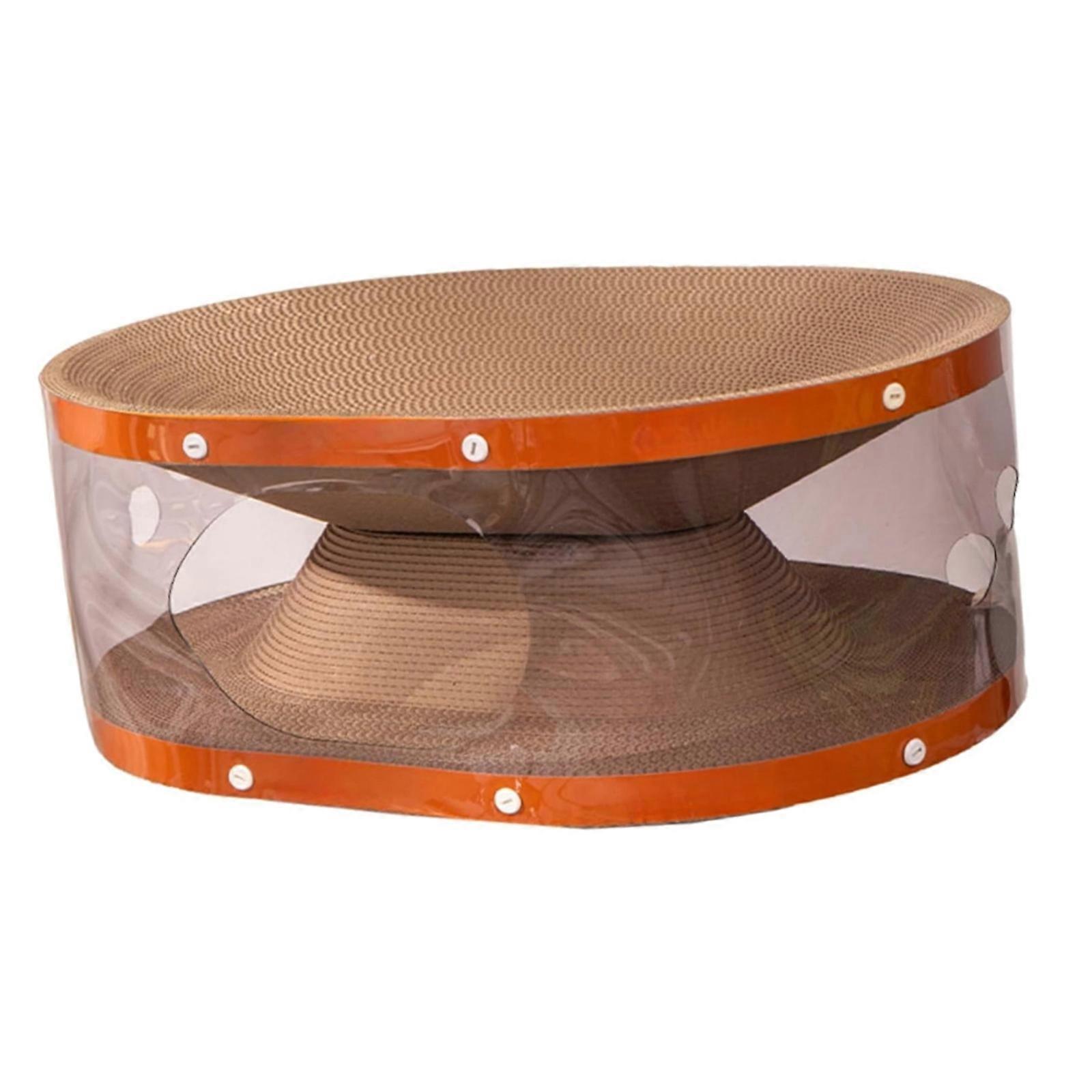 Double Purpose Puss Apartment With Toss Scratching Blankets Comfortable Resting Platform Permanent Corrugated Building Pet Furniture Multicolor