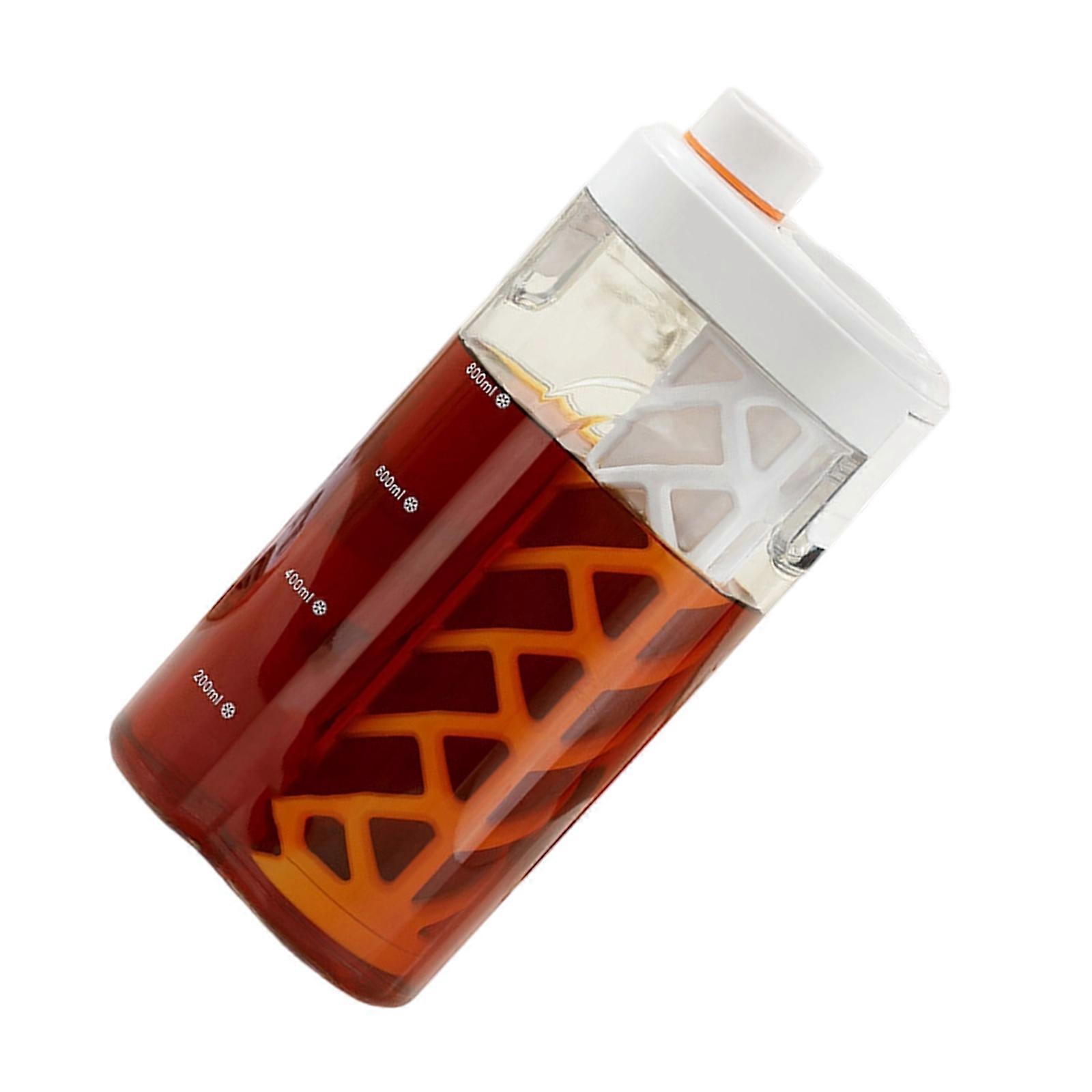 Extra Large Beverage Dispenser Cold Brew Coffee Maker With Removable Filter Clear Scale Measurement Pitcher  White