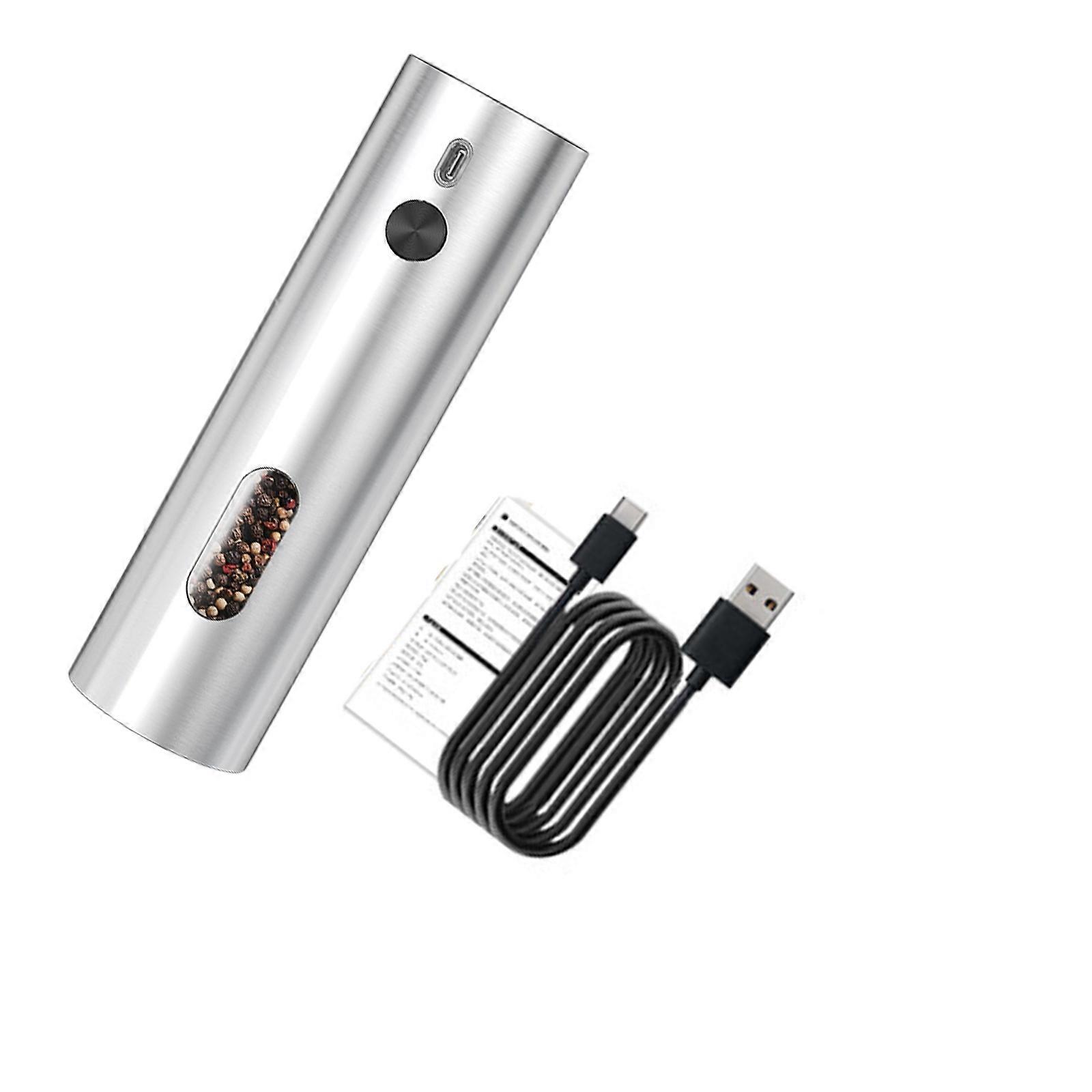 Customizable Electric Pepper and Salt Grinder Rechargeable Cordless Adjustable Setting For Spices Grinding Device Set Multicolor