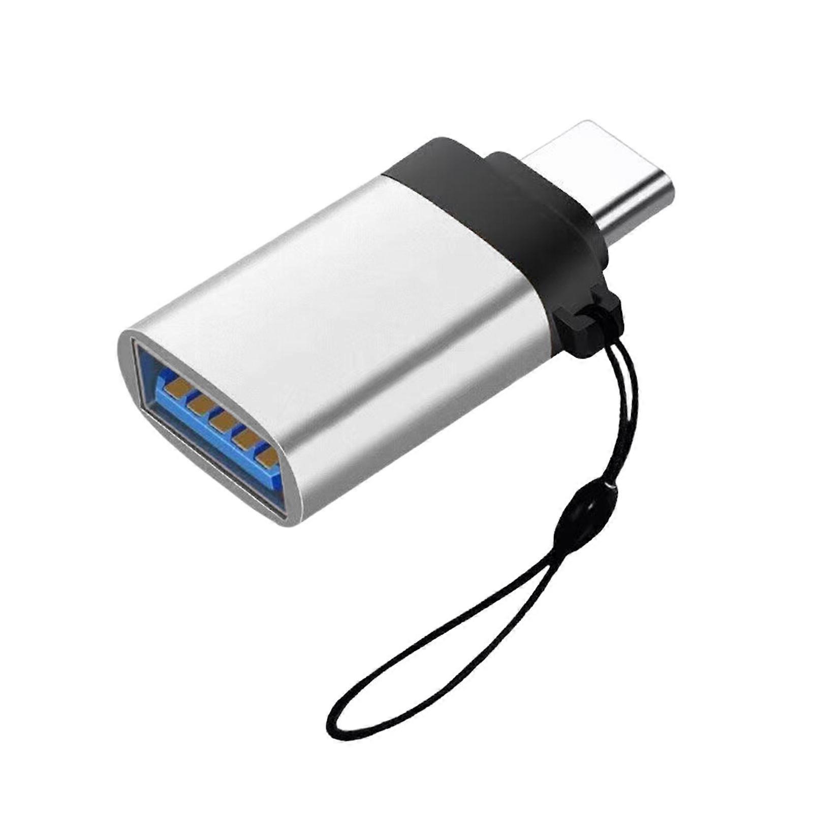 Universal Type C To USB3.0 Converter Enables OTG Function Data Synchronization And Power Delivery Across Multiple Device  Silver