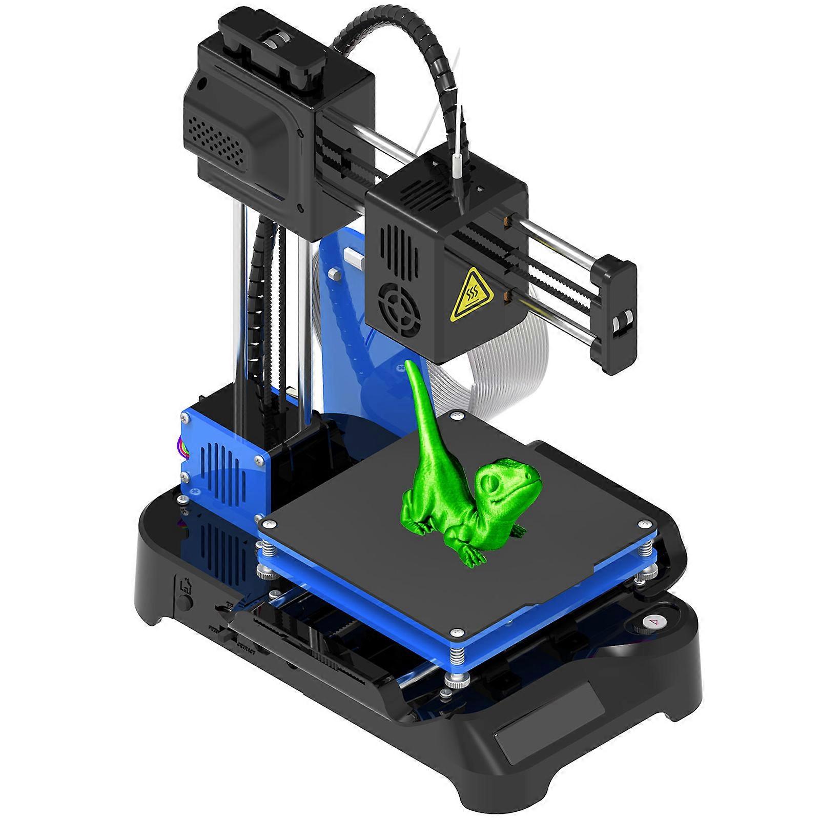 Kompakt 3D Baskı Makinesi Mini 3D Yazıcı Yeni Başlayanlar İçin İdeal 1.75mmPLA Filamentler için Uyumlu 1 Tuşlar Baskı Siyah